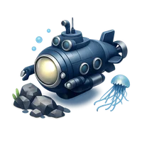 Deep Sea Submarine 3D icon