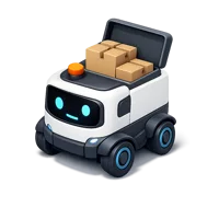 Delivery Robot 3D icon