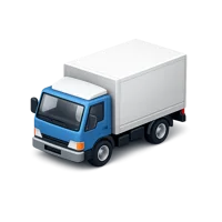 Blue Delivery Truck 3D icon