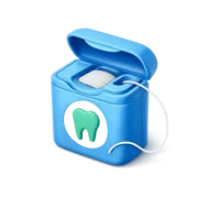 Blue Dental Floss 3D icon