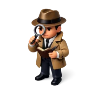 Brown Detective 3D icon