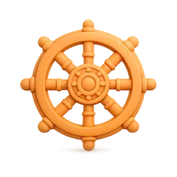 Dharma Wheel 3D icon
