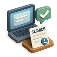 Digital Service Online 3D icon