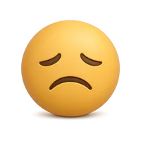 Disappointed Face 3D icon