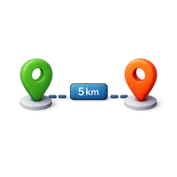 Distance 3D icon