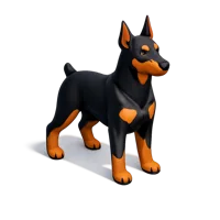 Doberman 3D icon