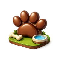 Dog Paw Print 3D icon