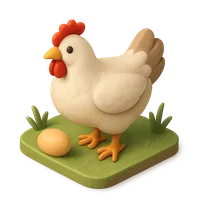 Domestic Chicken 3D icon