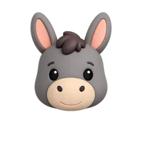 Donkey 3D icon