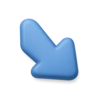 Down Left Arrow 3D icon