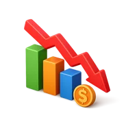 Down Trend 3D icon