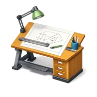 Drafting Desk 3D icon