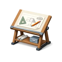 Drafting Table 3D icon