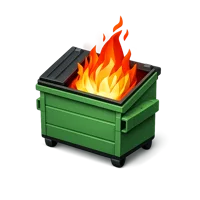 Dumpster Fire 3D icon