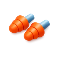 Orange Earplugs 3D icon