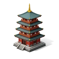 Eastern Pagoda 3D icon