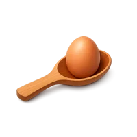 Egg and Spoon 3D icon
