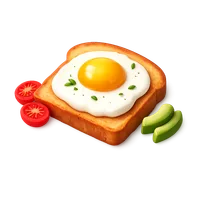 Egg on Toast 3D icon