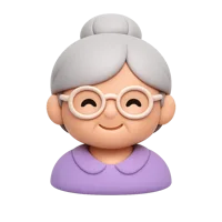 Elderly Woman 3D icon