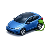 Electric Car 3D icon