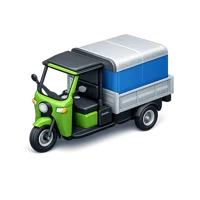 Electric Cargo Rickshaw 3D icon