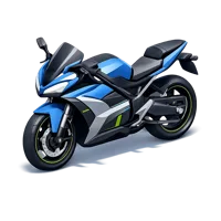 Electric Sport Bike 3D icon
