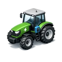 Electric Tractor 3D icon