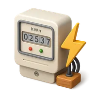 Electricity Meter 3D icon