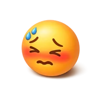 Embarrassed Face 3D icon