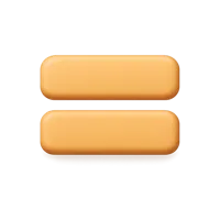 Equals Sign 3D icon