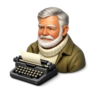 Ernest Hemingway 3D icon