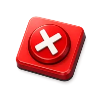 Error Button 3D icon