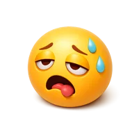 Exhausted Face 3D icon