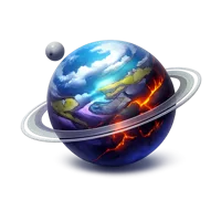 Exoplanet 3D icon