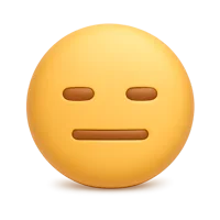 Expressionless Face 3D icon