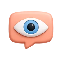 Eye Speech Bubble 3D icon