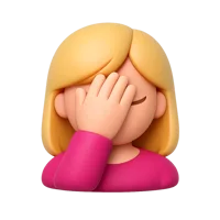 Facepalm Woman 3D icon