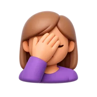 Facepalming Woman 3D icon