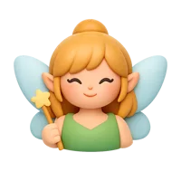 Amber Fairy Woman 3D icon