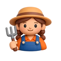 Farmer Woman 3D icon