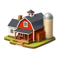Farmhouse 3D icon