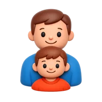 Father and Son 3D icon