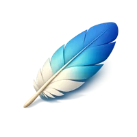 Blue Feather 3D icon