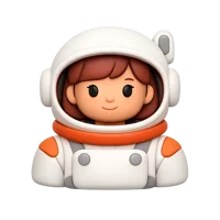 Female Astronaut 3D icon