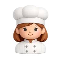 Brown Female Chef 3D icon