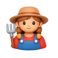 Female Farmer 3D icon