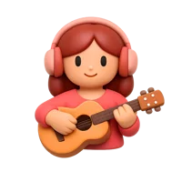 Female Musician 3D icon