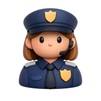 Female Security Guard 3D icon