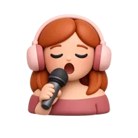 Female Singer 3D icon