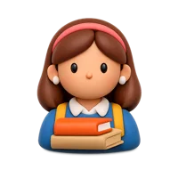 Female Student 3D icon